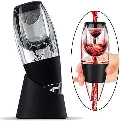 gretal red wine aerator pourer spout,wine filter magic decanter essential wine quick aerator wine hopper filter set air aerating strainer for red and white wine