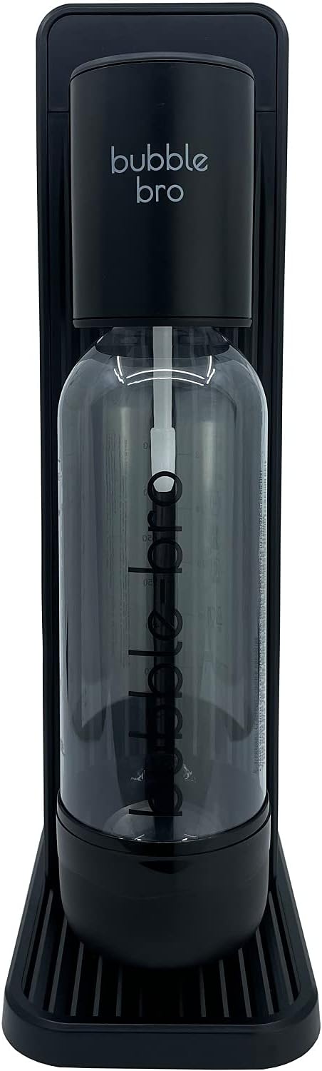 bubble bro origin sparkling water maker starter kit with 60l co2 cylinder (black)