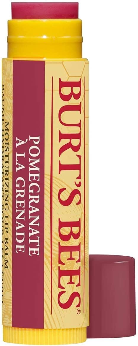 burt's bees lip balm gift set, beeswax, honey & pomegranate lip balms, trio tin in reusable keepsake tin, 3x4.25g