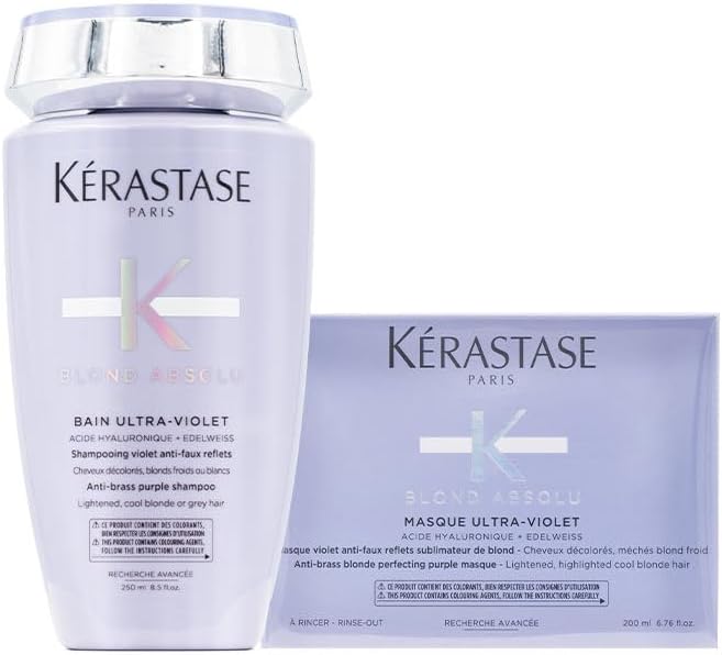 kérastase blond absolu bain ultra violet 250ml & masque ultra violet 200ml duo