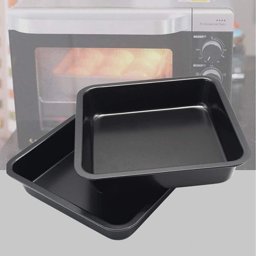 tini 8 inch chef's classic nonstick bakeware square cake pan, roasting pan & brownie pan(black)