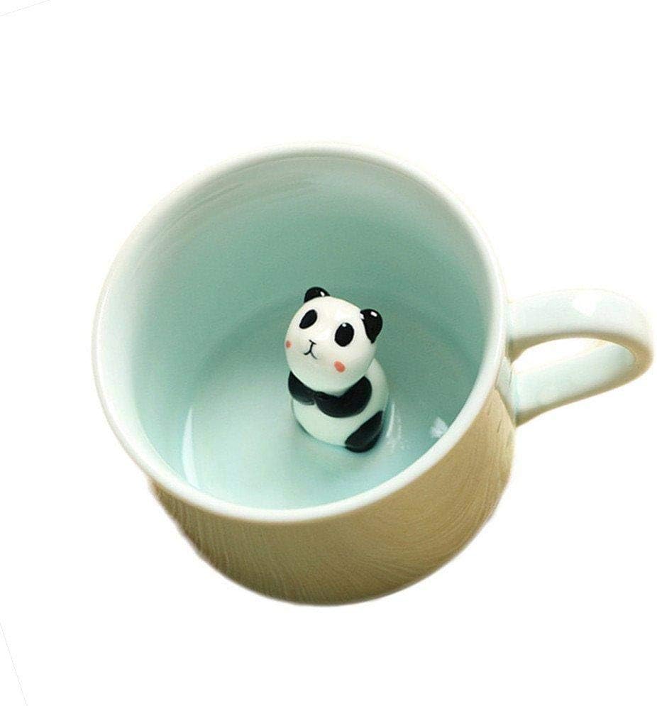 3d panda mug animal ceramic coffee cup cute cartoon morning office mugs 300ml