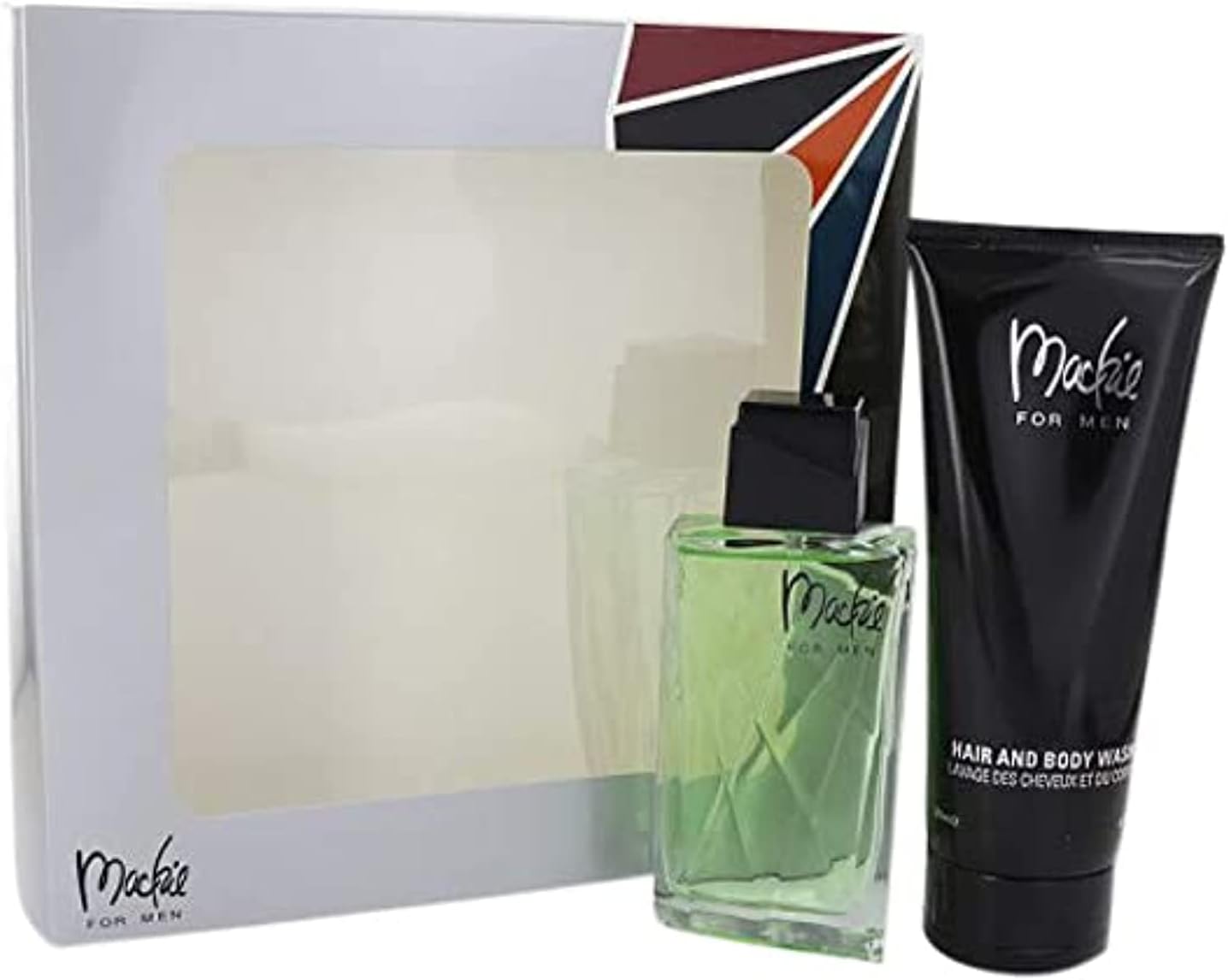 bob mackie mackie for men 2 pc gift set, 3.4oz edt spray, 6.7oz hair & body wash