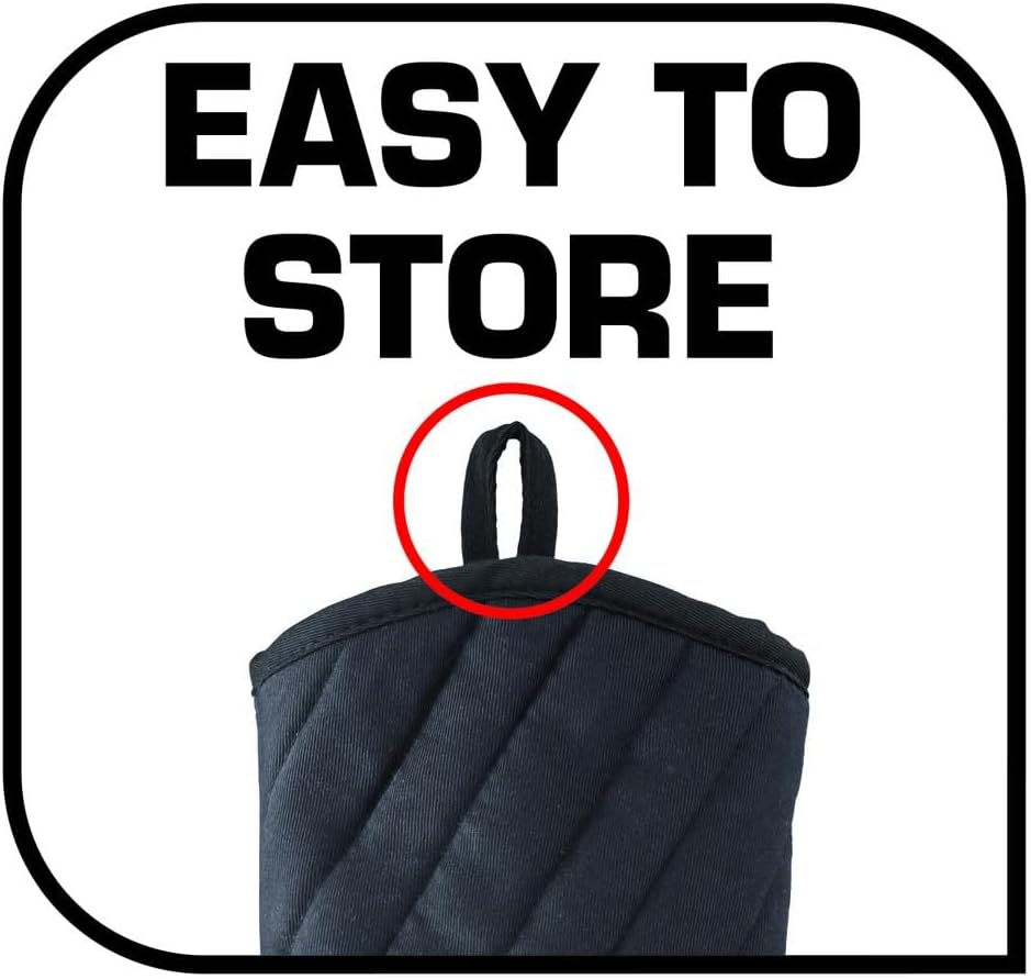 tefal comfort kitchen gloves, black/grey, k1298214