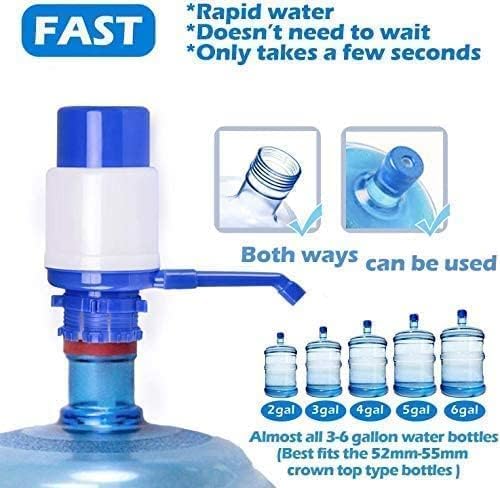 gogoducks showay water bottles pump blue manual hand pressure drinking fountain pressure pump water press pump with an extra short tube and cap fits most 2 6 gallon water coolers â€¦