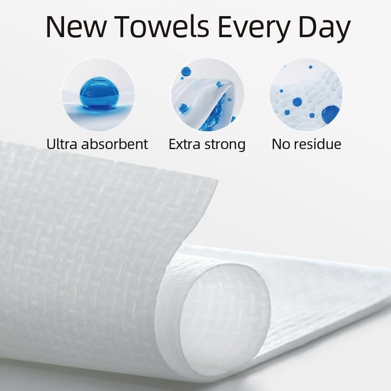 thmins 200 ct,4 pack disposable face towelette,clean towels,makeup towels,biobased face towel,remover dry wipes,ultra soft