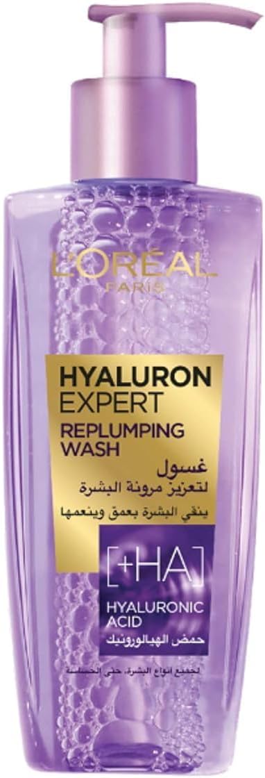 l'oréal paris hyaluron expert replumping face wash with hyaluronic acid, 200ml