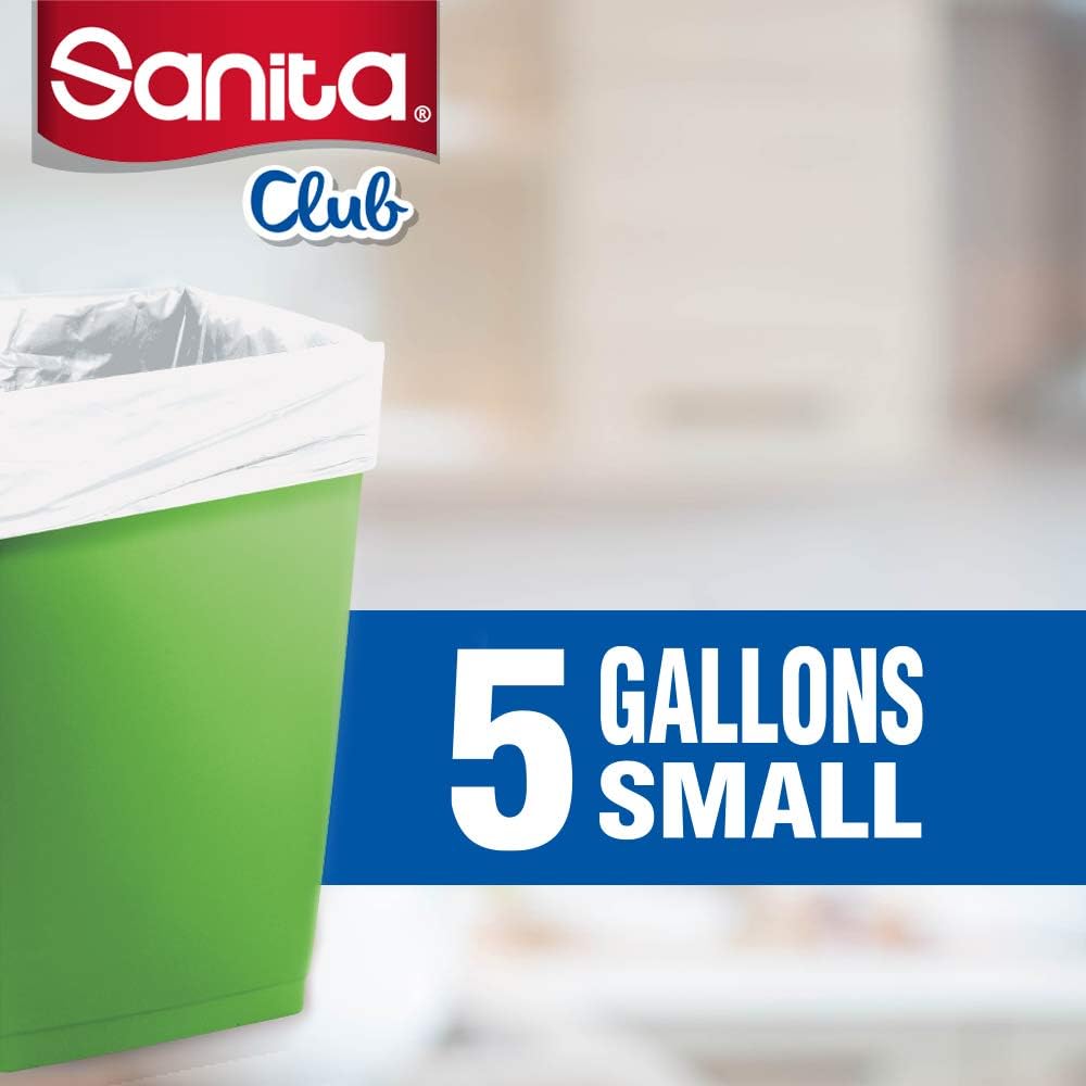sanita club trash bags biodegrdable 5 gallons,150 bags