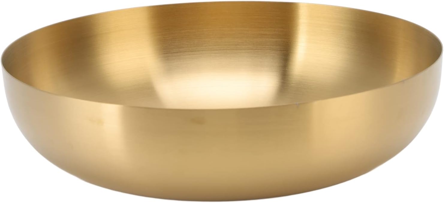 aisr mixing bowl, salad bowl thickened multi functional easy cleaning golden for noodle for restaurant for kitchen