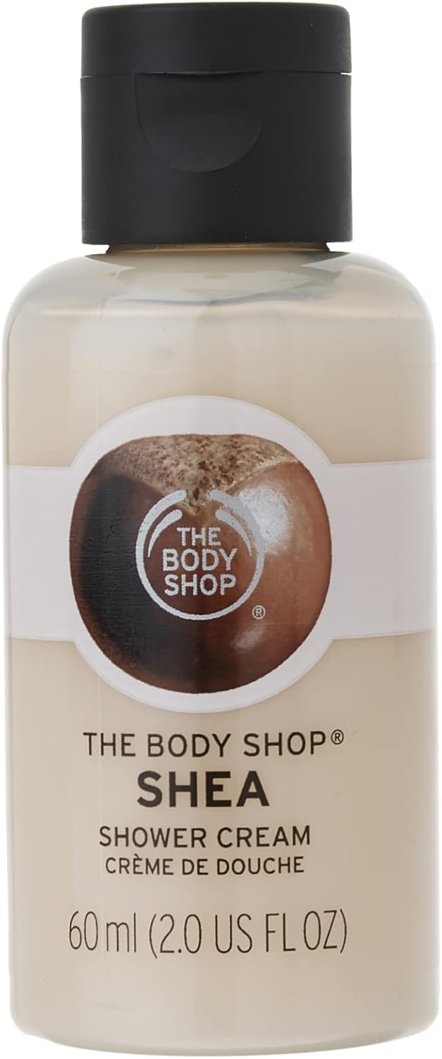 the body shop lather & slather shea gift bag gift set, for dry skin, vegan