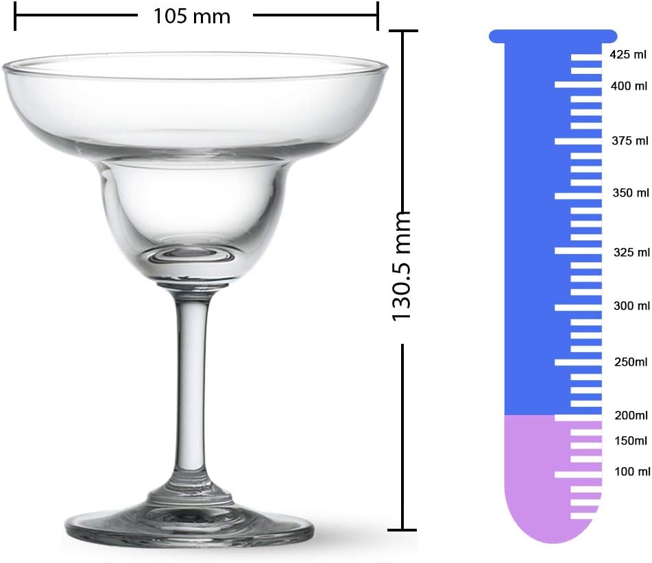 ocean classic margarita glass, 200ml, set of 6, 501m07, stemmed martini glass, martini vessel, martini chalice, martini snifter