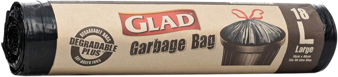 glad kitchen tidy degradable plus large bags size 70 x 80cm 18pcs