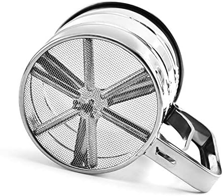 gretal handheld flour shaker sifters stainless steel mesh sieve cup powder flour sieve sugar bake pastry tool hand pressed sifters
