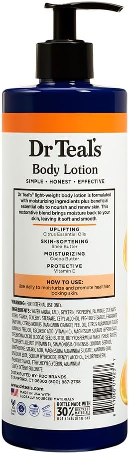 dr. teal's body lotion citrus, 532 ml
