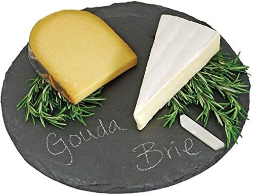 raj round slate plate, 30 cm , black, sl0011 , 1 pc