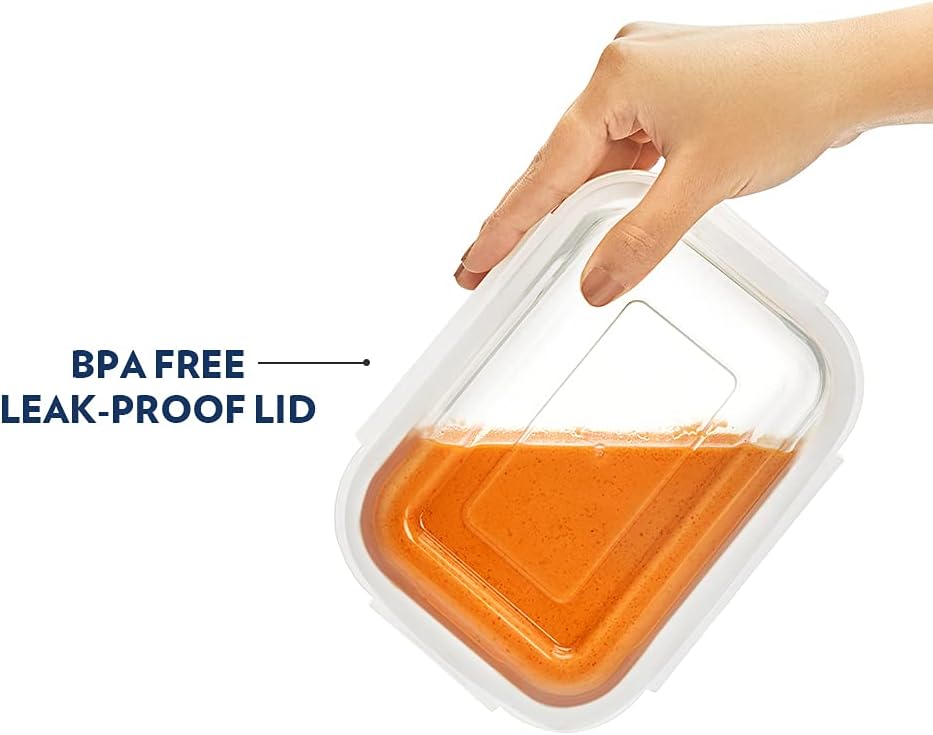 borosil klip n store rectangular glass storage container with air tight lid food storage container microwave safe container 2.0 ltr