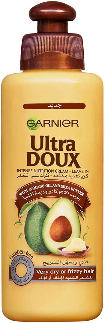garnier ultra doux avocado oil & shea butter leave in cream 200 ml twin pack