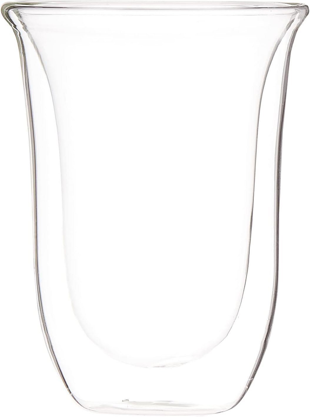 de'longhi latte macchiato glasses set of 2, 330ml, dual wall hand blown borosilicate glass, thermal insulated, comfortable, dishwasher and microwave safe dlsc312