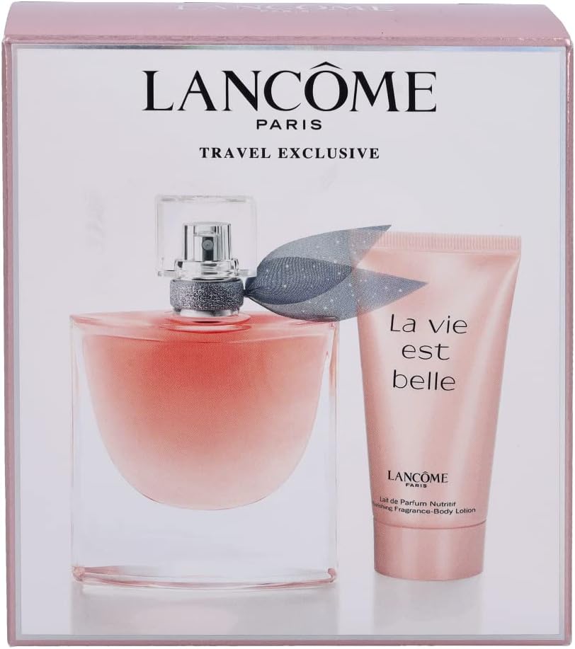 la vie est belle by lancome for women 2 pc gift set 1.7oz leau de parfum natural spray, 1.7oz body lotion