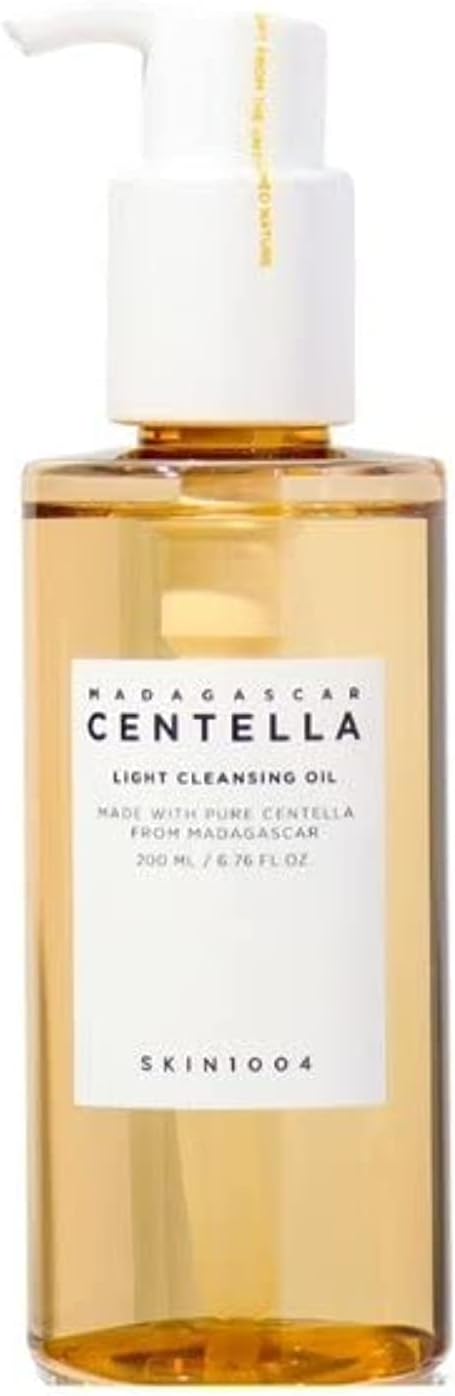 skin1004 madagascar centella light cleansing oil, 200ml | deep cleansing | gentle and non irritating formula | removes makeup and impurities | moisturizes skin