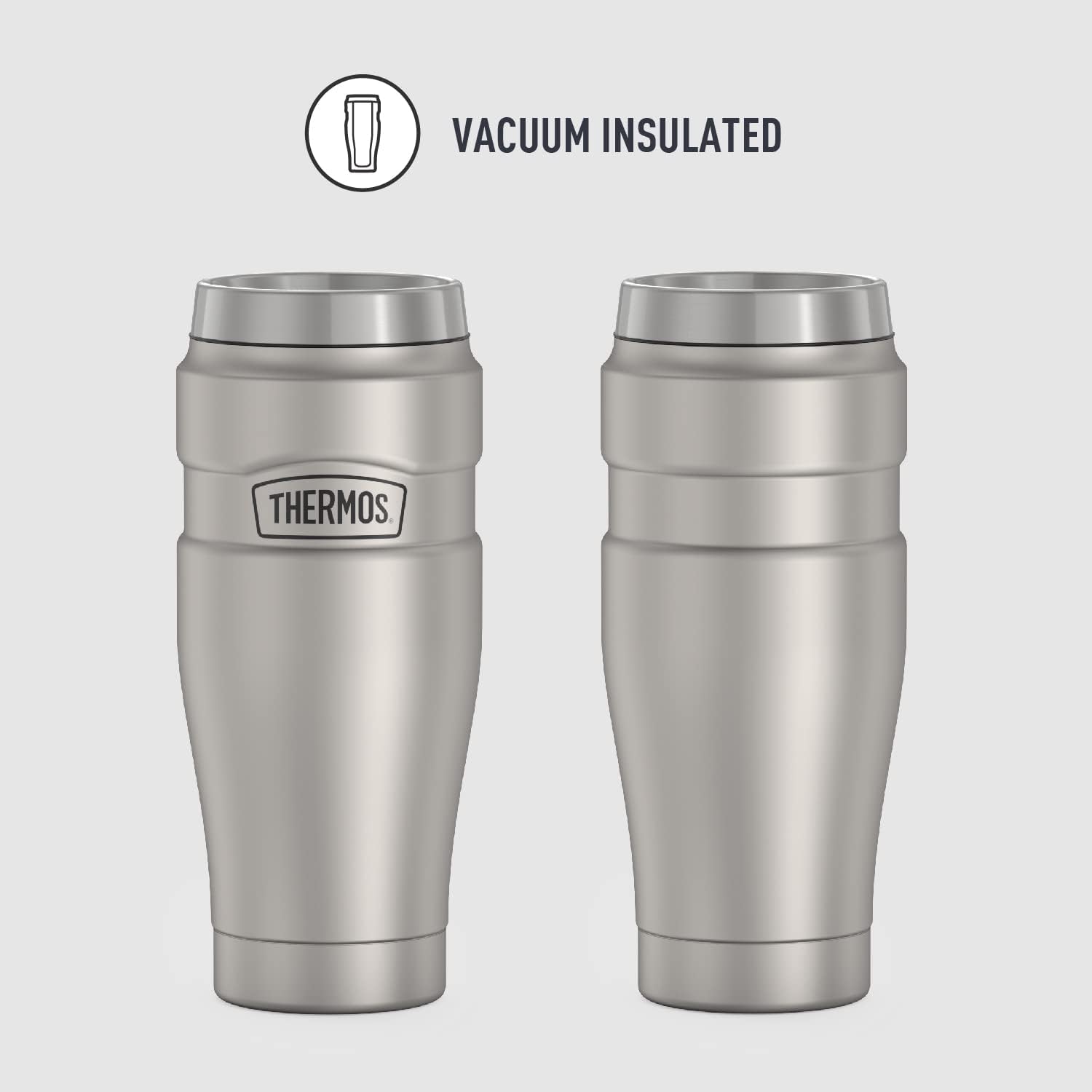 thermos stainless steel vacuum insulated steel tumbler 470 ml, sk1005ms, travel tumbler, insulated cup, tumbler with handle