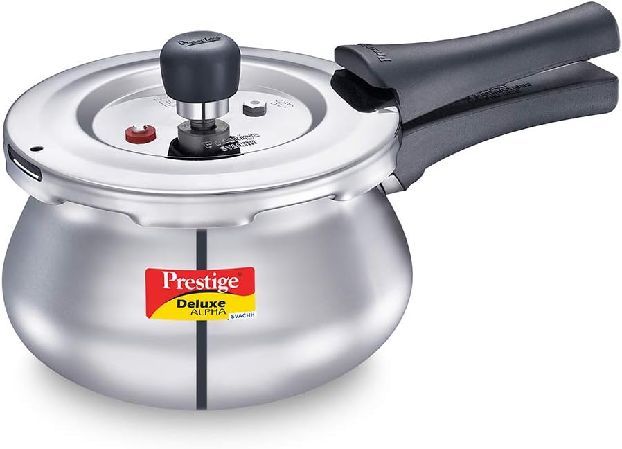 prestige stainless steel cooker dlx alpha svachh baby handi 2 ltr cooker mpd20266 | silver