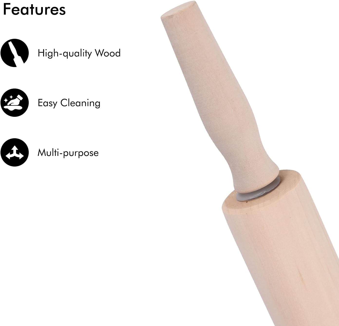 royalford wooden rolling pin 1 piece