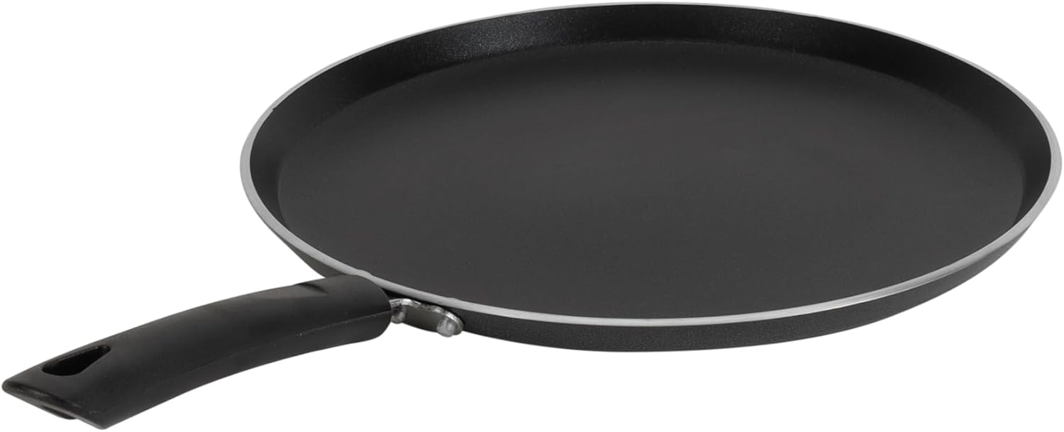 royalford non stick dosa tawa 3 layer coating hammer tone coated base 3mm thick | comfortable handle pmpo free | ideal for dosa, crepes, roti, paratha, pancakes & more