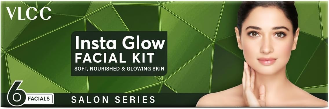 vlcc professional salon series insta glow facial kit 5x10g, multi