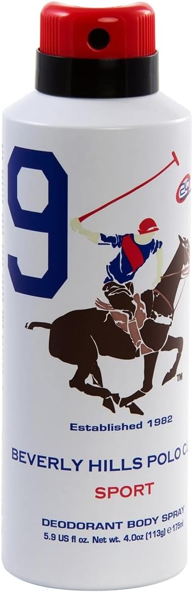 beverly hills polo club sport no.9, gift set for men eau de toilette 50ml + sport deodorant 175ml