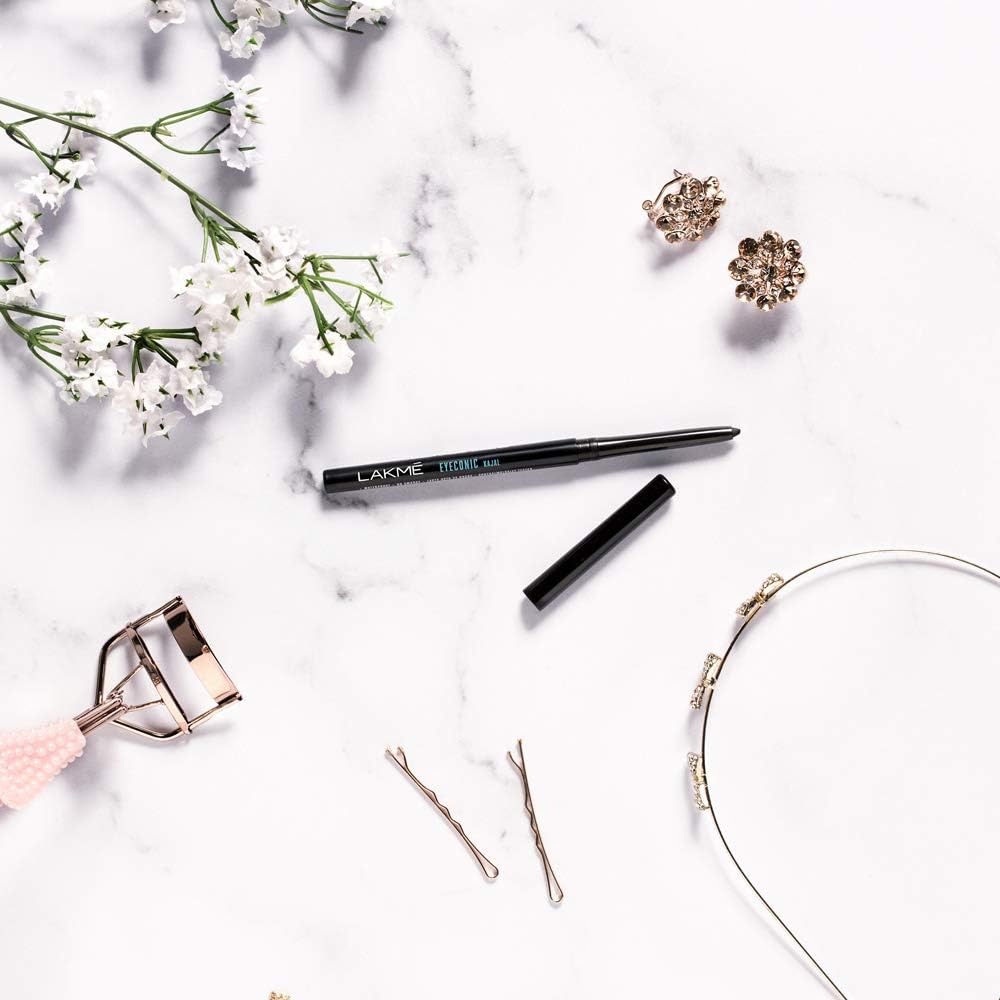 lakme eyeconic kajal, twin pack, 0.35g + 0.35 gm