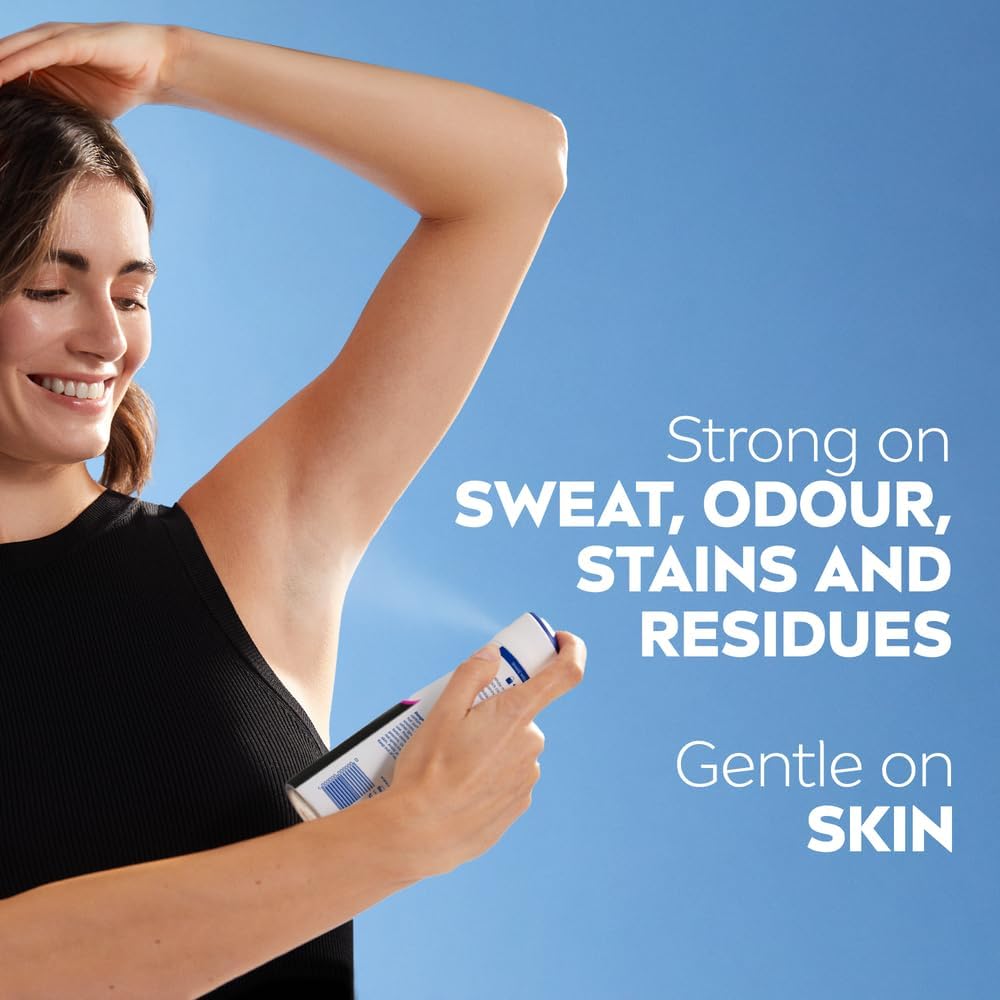 nivea antiperspirant spray for women, 48h protection, black & white invisible original, 2x150ml