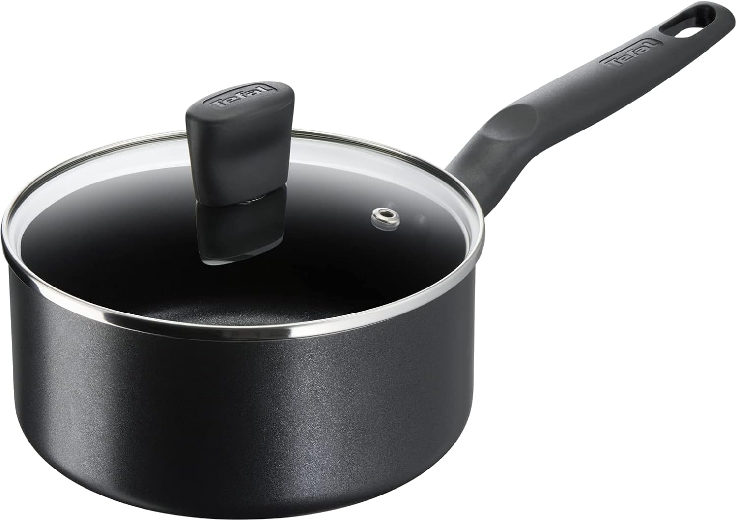 tefal frying pan | g6 super cook 18 cm saucepan with lid | non stick | black | aluminium | 2 years warranty | b4592384