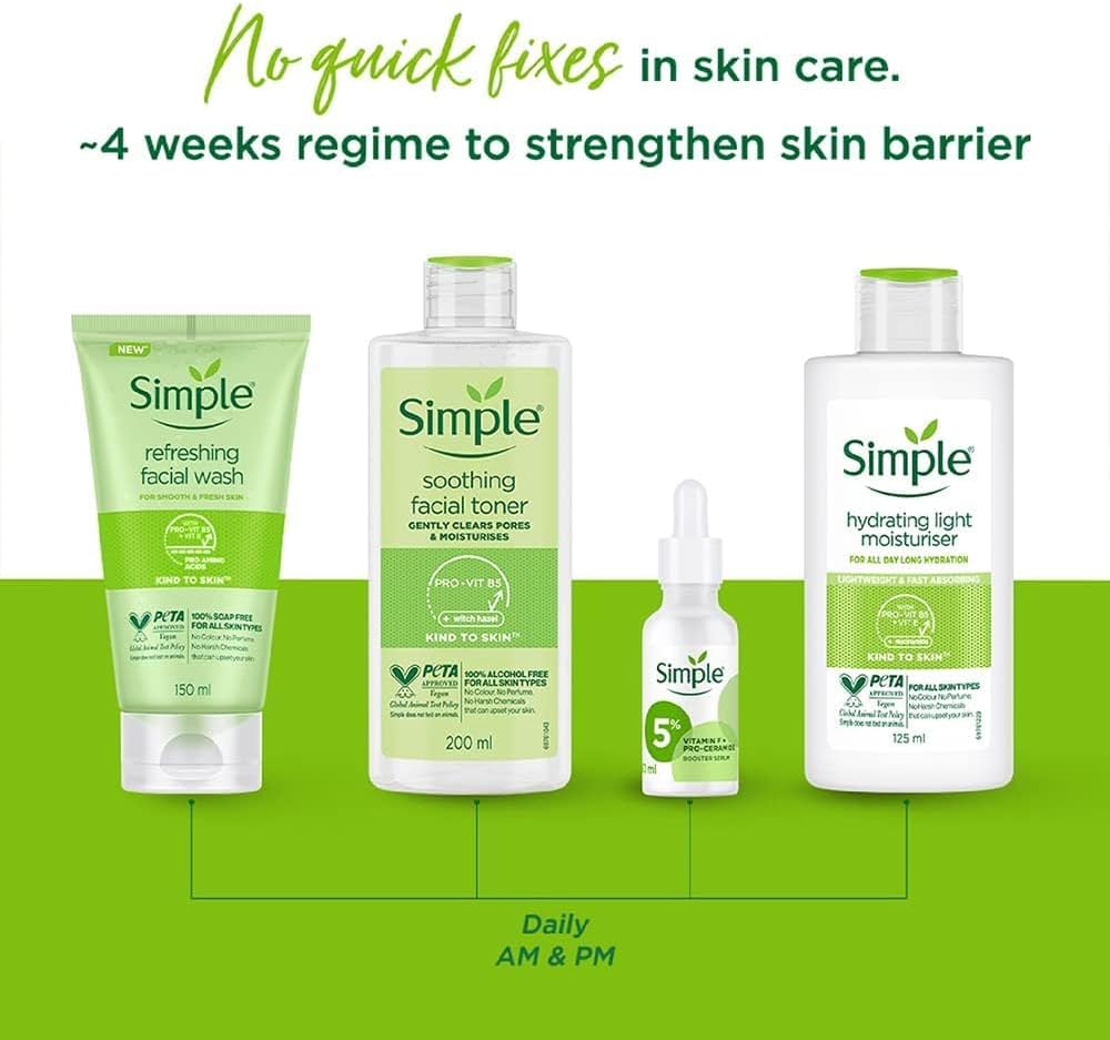 simple hydrating light daily face moisturizer, 125ml