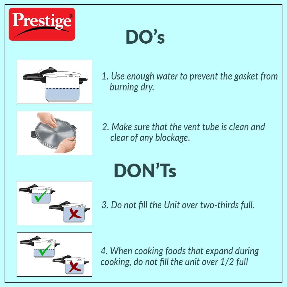 prestige popular stainless steel pressure cooker 3 ltr | silver