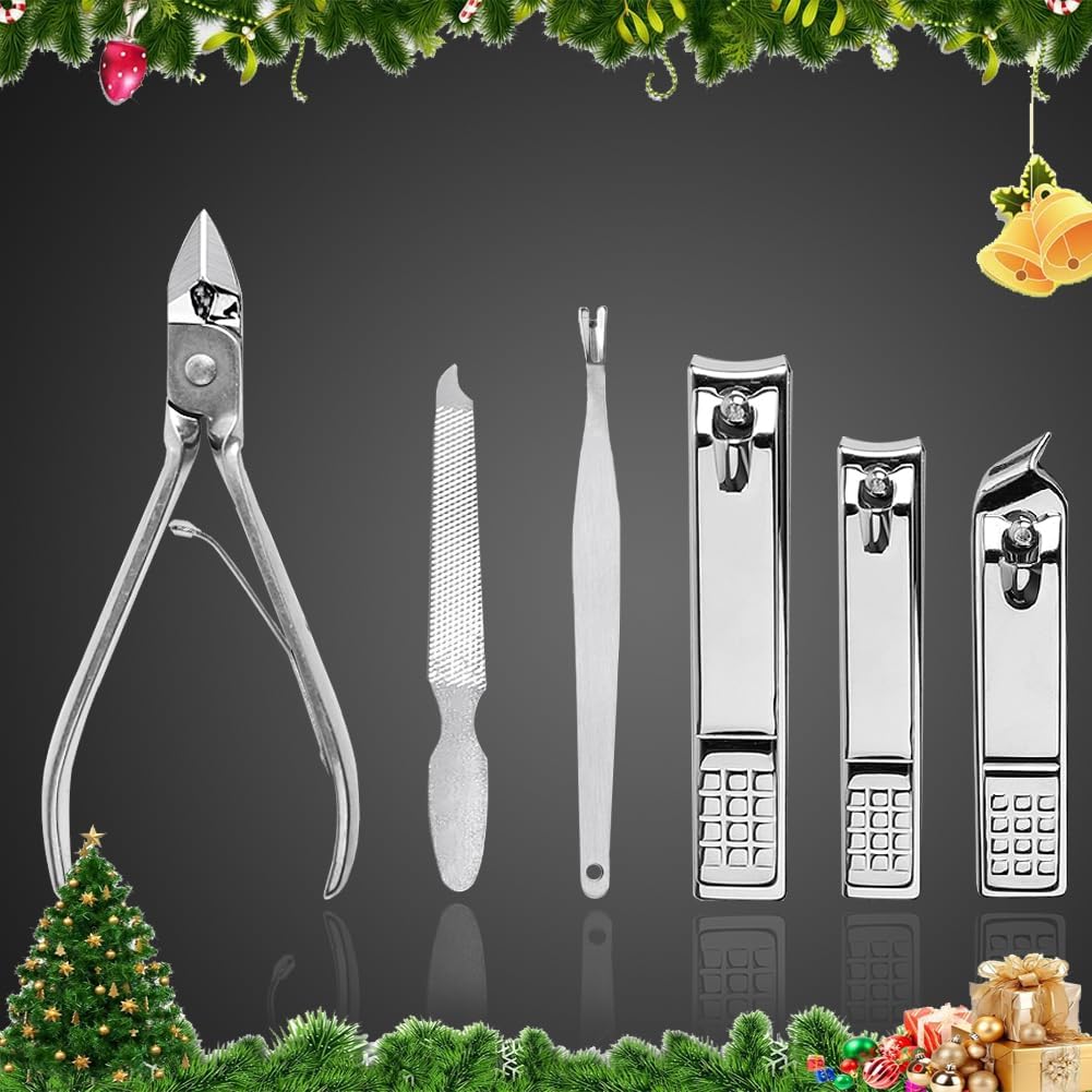 yougai nail clippers set fingernail and toenail clipper cutters, manicure pedicure kit 18 pieces stainless steel professional grooming kits, nail care tools with luxurious travel case