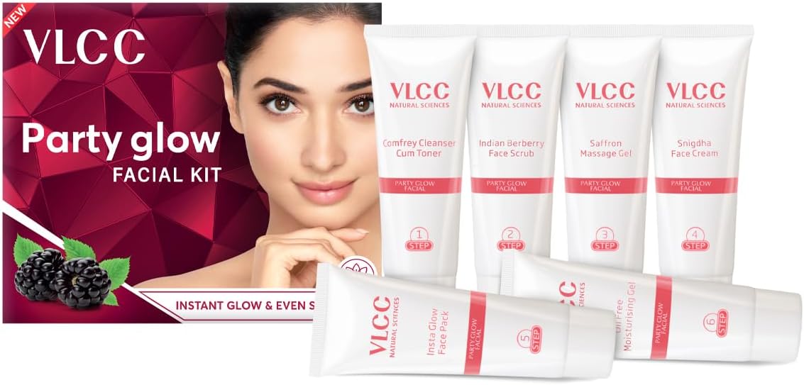 vlcc party glow facial kit, 60g, multi