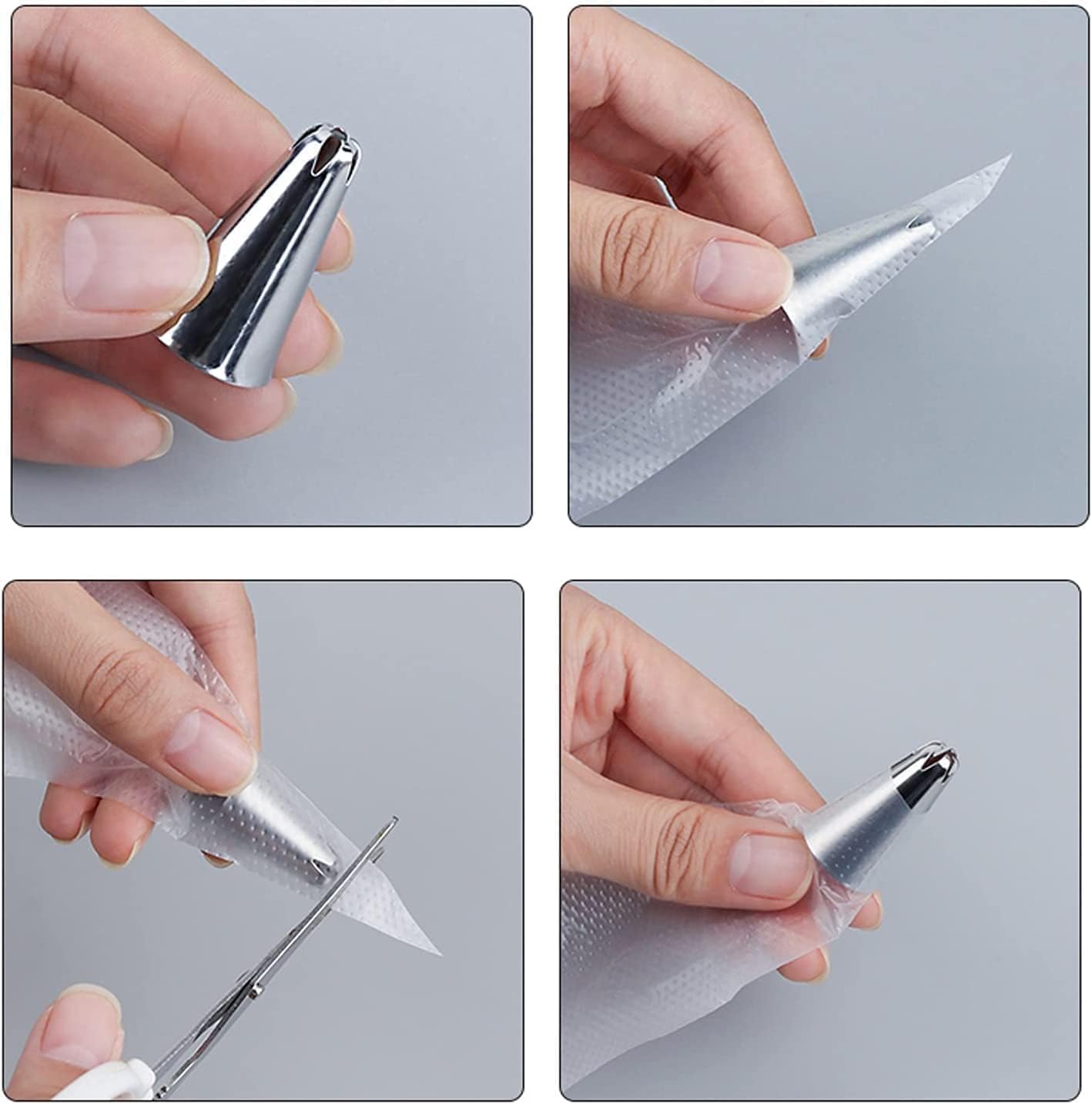 mumoo bear 100 pieces plastic pastry bags disposable icing piping bags for cake cookie desserts icing cupcakes decoration, white, bag 100pc