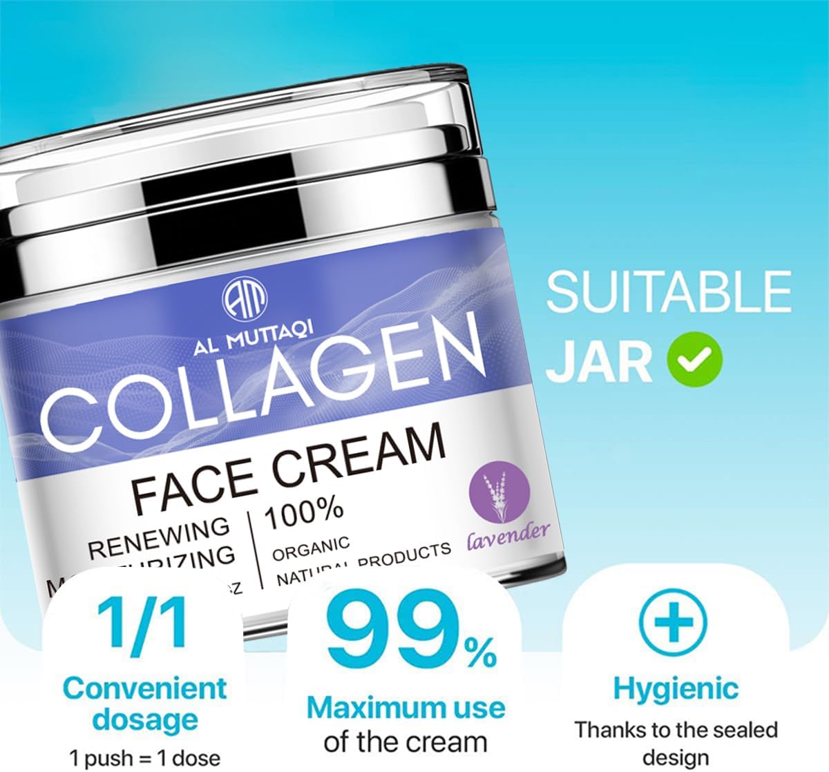 al muttaqi collagen renewing moisturizing face cream, multi action skincare face cream, ginseng & green tea revival,retinol cream,moisturizer face, skin care,beauty cream,collagen cream