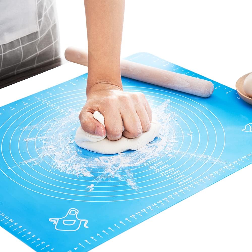 limnuo silicone baking mat for pastry rolling with measurements, liner heat resistance table placemat pad board, reusable non stick housewife, cooking enthusiasts