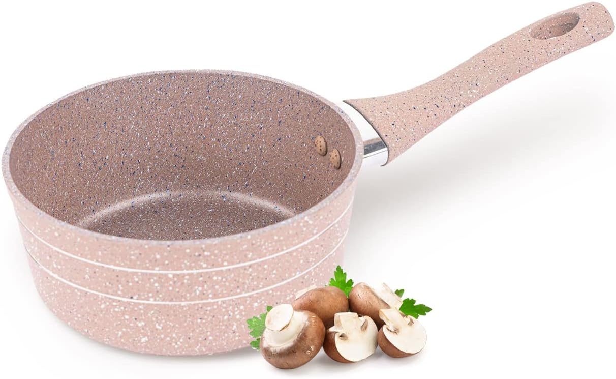 royalford 16cm granite coated smart saucepan/beige, multi
