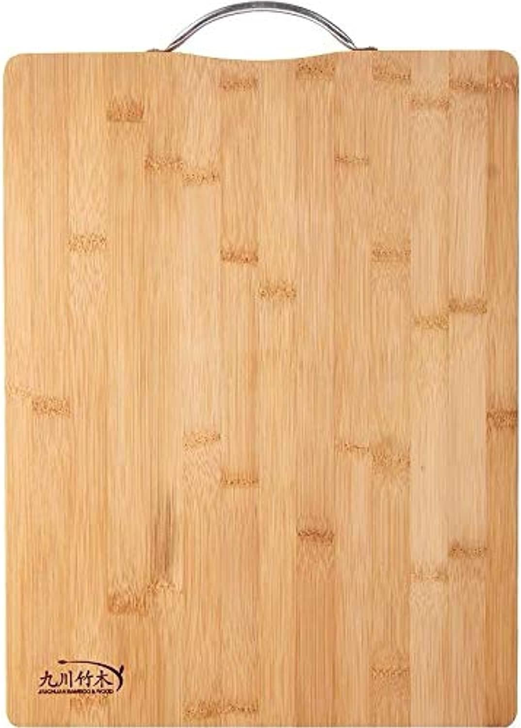 ecvv extra large premium bamboo cutting board, wooden chopping board kitchen cutting board with juice grooves. natural bamboo