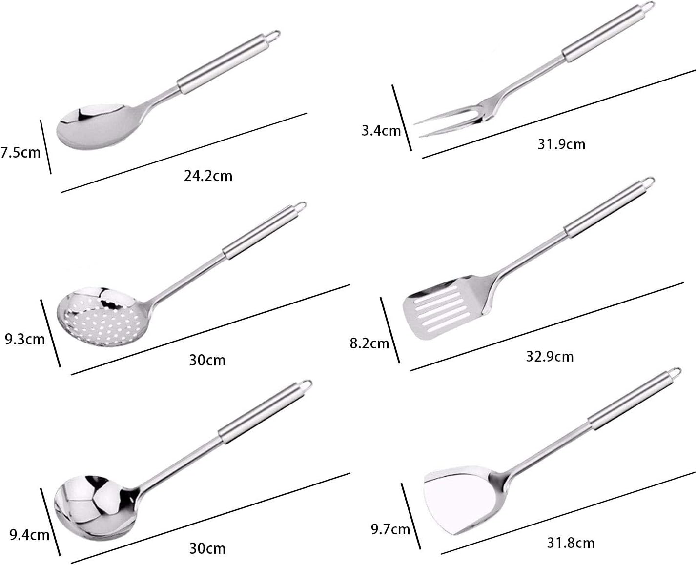 7 pcs kitchen utensils multifunctional stainless steel kitchenware with holder stand gift for cooking