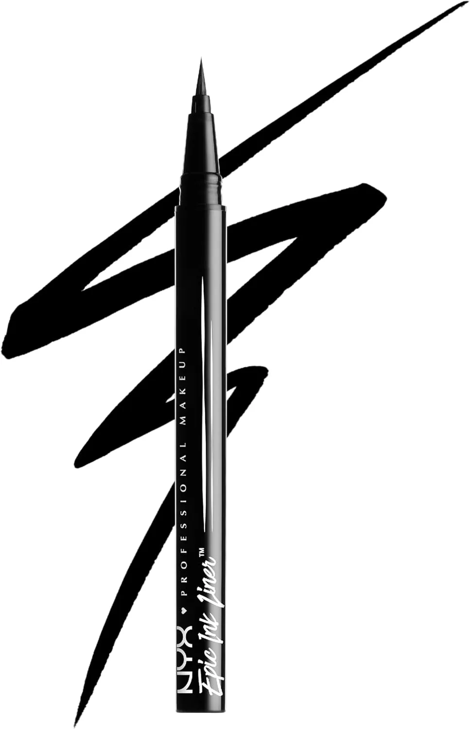 NYX PROFESSIONAL MAKEUP Epic Ink Liquid Eyeliner, Long-Lasting, Waterproof, 01 Black