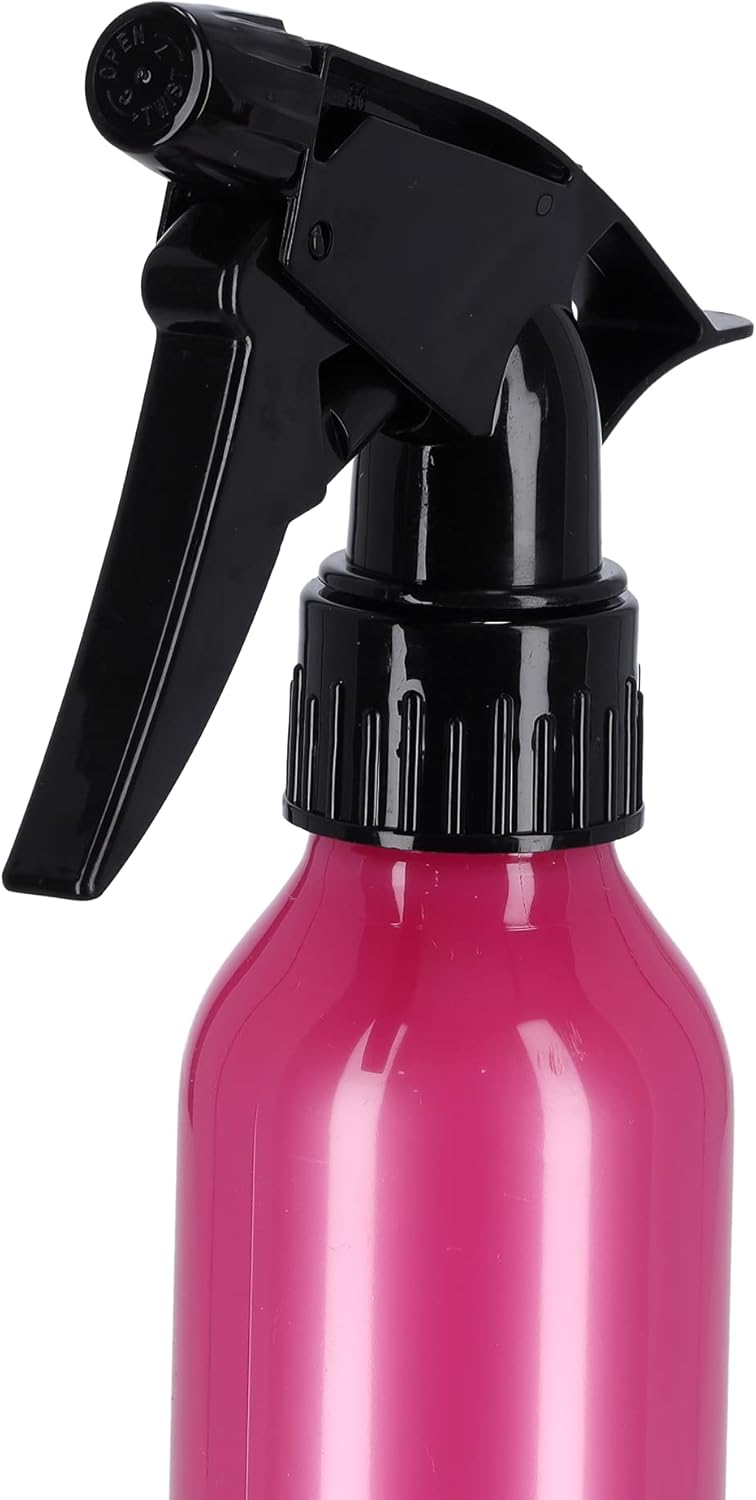 royalford spray bottles empty aluminized plastic spray bottles trigger sprayer for cleaning, gardening, feeding, pink, 250 ml, plastic