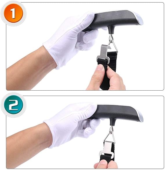 ultechnovo digital hanging luggage scale portable handheld baggage scale for travel suitcase scale for traveling with lcd display 50kg/110lb