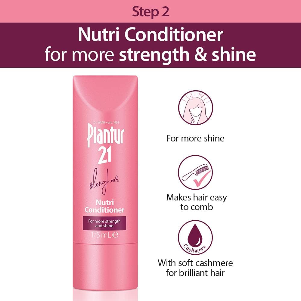 plantur 21#longhair shampoo conditioner and hair serum for long and brilliant hair | complete set improves hair growth and repairs stressed hair | no silicones