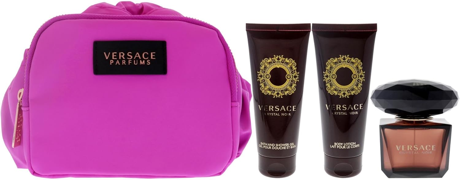 versace crystal noir edt 90 ml gift set
