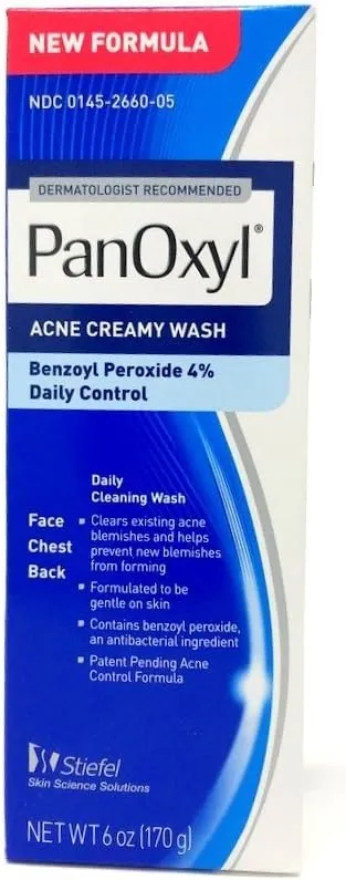 Panoxyl 4 Acne Creamy Wash, 6-Ounce
