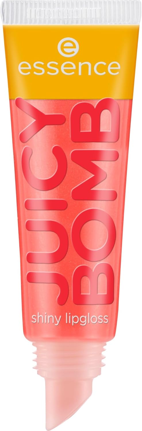 essence juicy bomb shiny lip gloss no. 103 proud papaya radiant fresh shimmering vegan alcohol free parabens no microplastic particles 10 ml